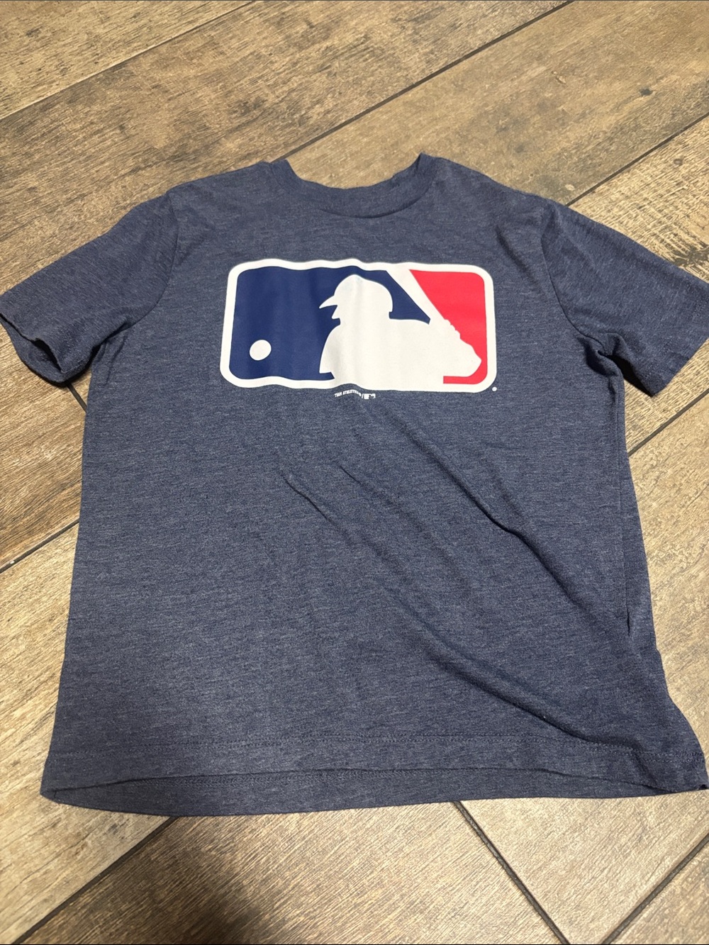 MLB Boys' Navy Blue Short Sleeve Logo Tee
